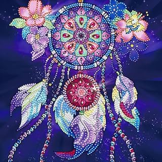 hill froeistung Special Shape Dreamcatchers Diamond Art Painting Kits for Adults,Diamond Painting Kits for Beginners,Diamond Art Kits for Home Decor12×12inch/30×30cm