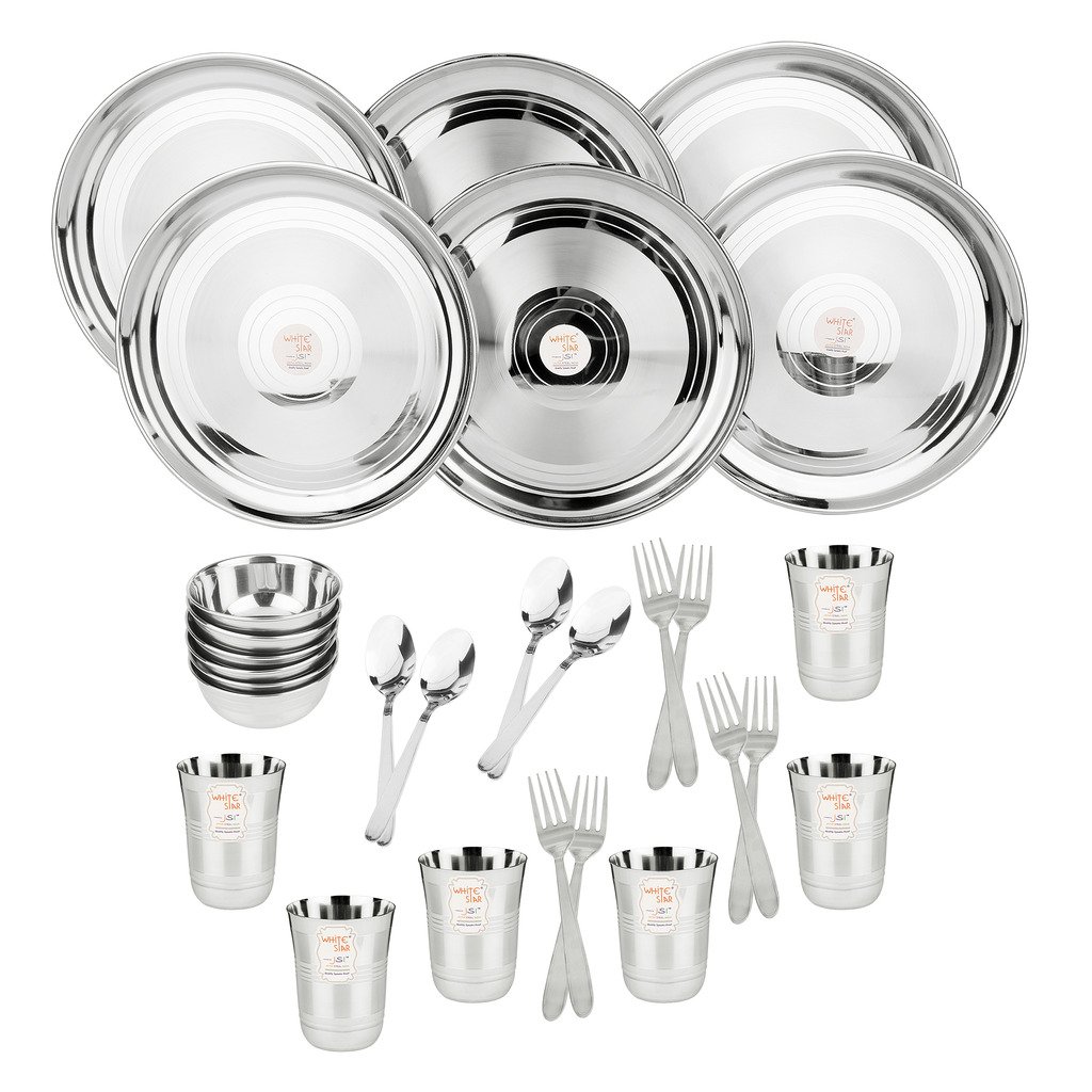 JSI stainless steel Dinner set Amazon.in Home & Kitchen