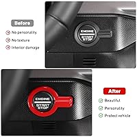Vista 2 de Linskip Anillo de botón de arranque compatible con Ford Bronco 2021-2025, cubierta del botón de arranque del motor para accesorios interiores Bronco
