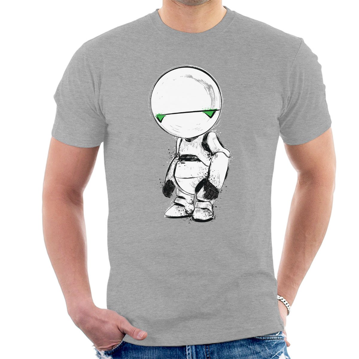 Hitchhikers Guide To The Galaxy Paranoid Android Men's T-Shirt