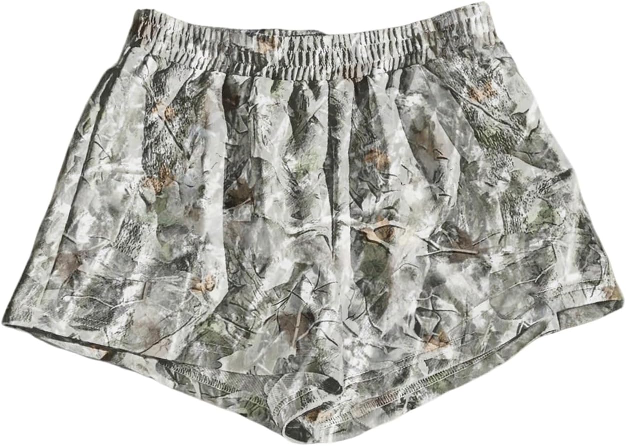 MakeMeChic Women's Camo Shorts Athletic Sports Running Boxer Workout Sweat Shorts