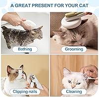 Vista 6 de Bozal para gatos para recortar uñas con malla suave cubierta, evita que se muerda y mastique (XS, negro)