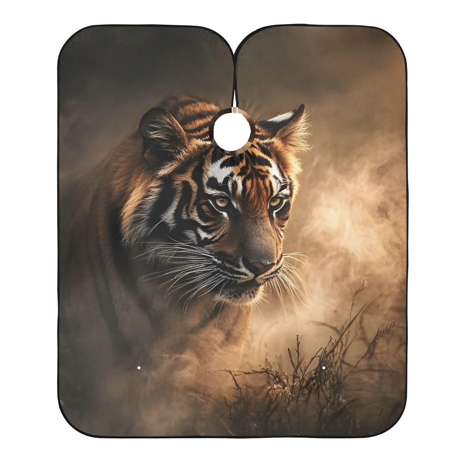 Hezely Blue Tiger Hair Dye Cape, Barber Cape for Adults,Waterproof Salon Cape,Waterproof Hairdressing Styling Hair Cutting, 65