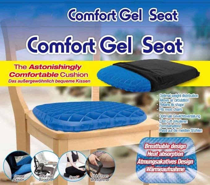 El cojín más Confortable para automóviles, Aire Libre, oficinas, sillas de Ruedas y hogar– Ayuda para el Dolor de coxis, Dolor de Espalda, Dolor Lumbar y Problemas de ciática