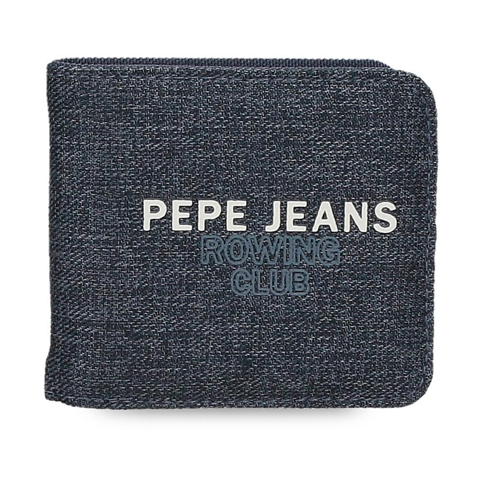 Pepe Jeans Edmon School Pencil Case, Toiletry Bag, Various Pockets and Compartments, Pink by Joumma Bags, Blue, Wallet
