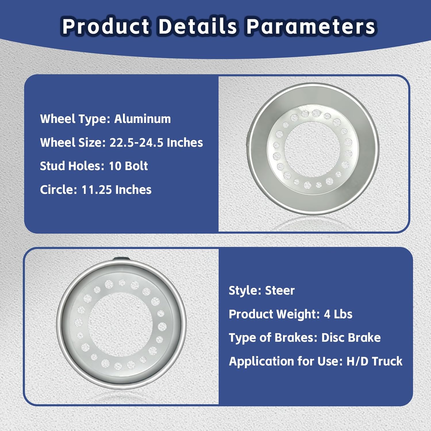 2Pcs 800-822 Wheel Balancers Fit for 22.5-24.5" Wheel, Replacement for Centramatic 800-822 Balancers, Auto Steer Wheel Automatic Balancers for Heavy Duty Trucks Replace # 800822