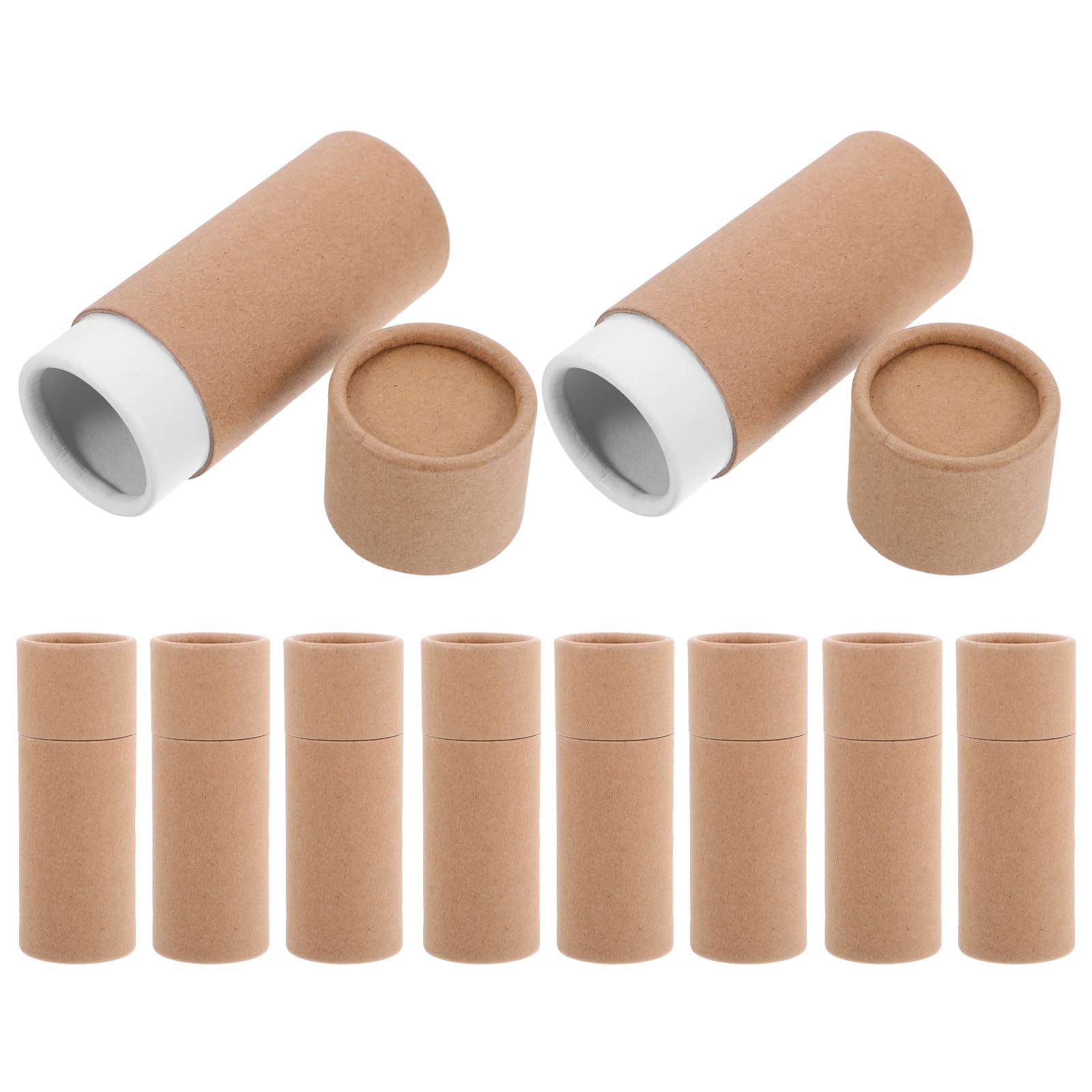OUNONA 10Pcs Tubos De Papel Kraft Para Té Dulces Y Aromaterapia Cajas De Regalo Redondas Ecológicas De 10.8X4.1Cm Contenedores Portátiles Para Embalaje