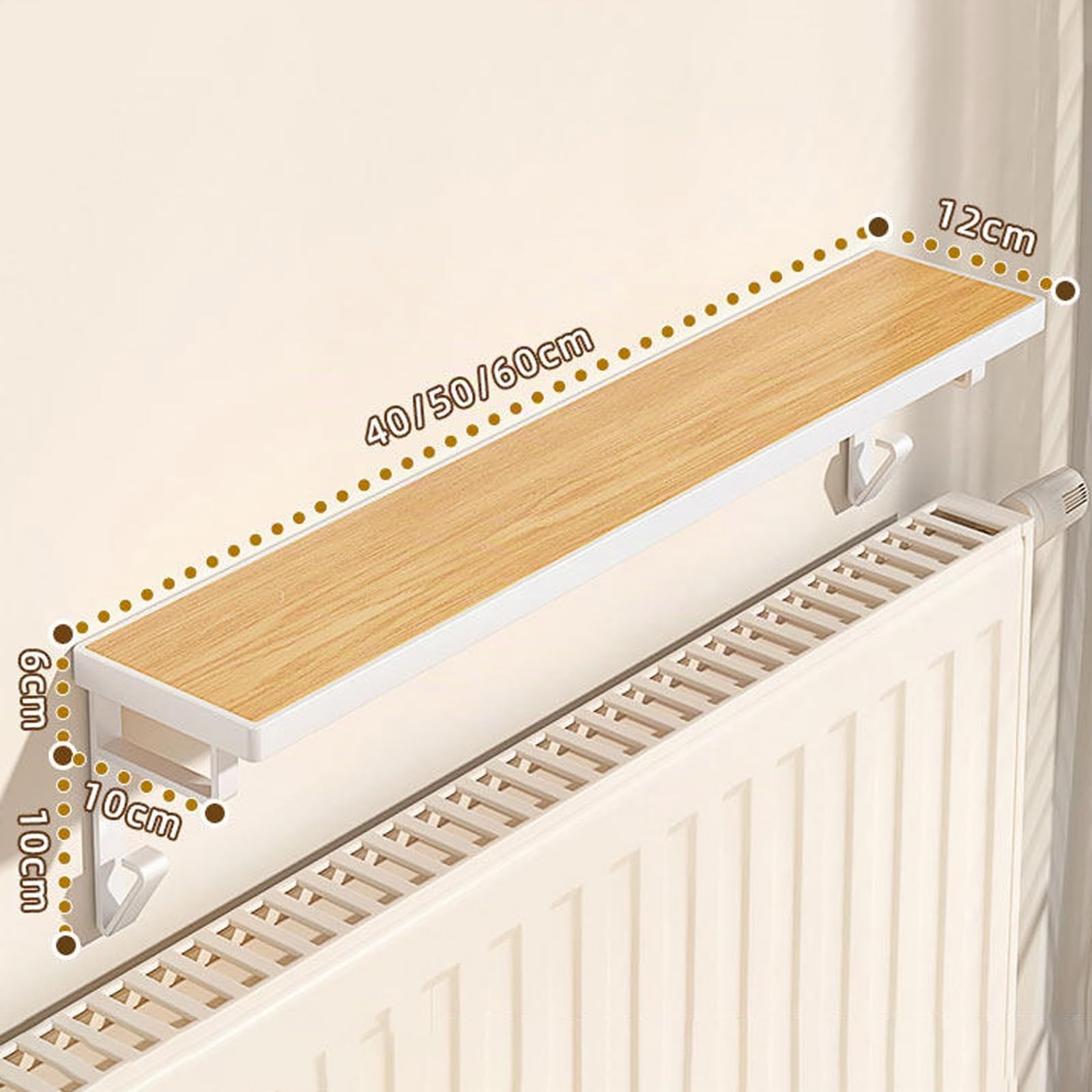 Mensola Sopra Termosifone, Mensola Per Radiatore Senza Foratura, Mensola Da Parete In Stile Moderno, Impermeabile, Per Camera Da Letto