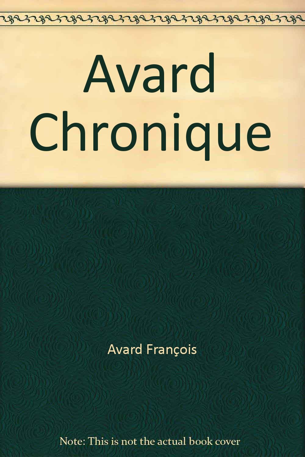 Avard chronique Avard, François