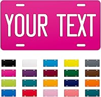 Vista 23 de Excelmark Vanity - Placa de matrícula personalizada para exhibiciones de automóviles, placa de aluminio personalizada (negro)