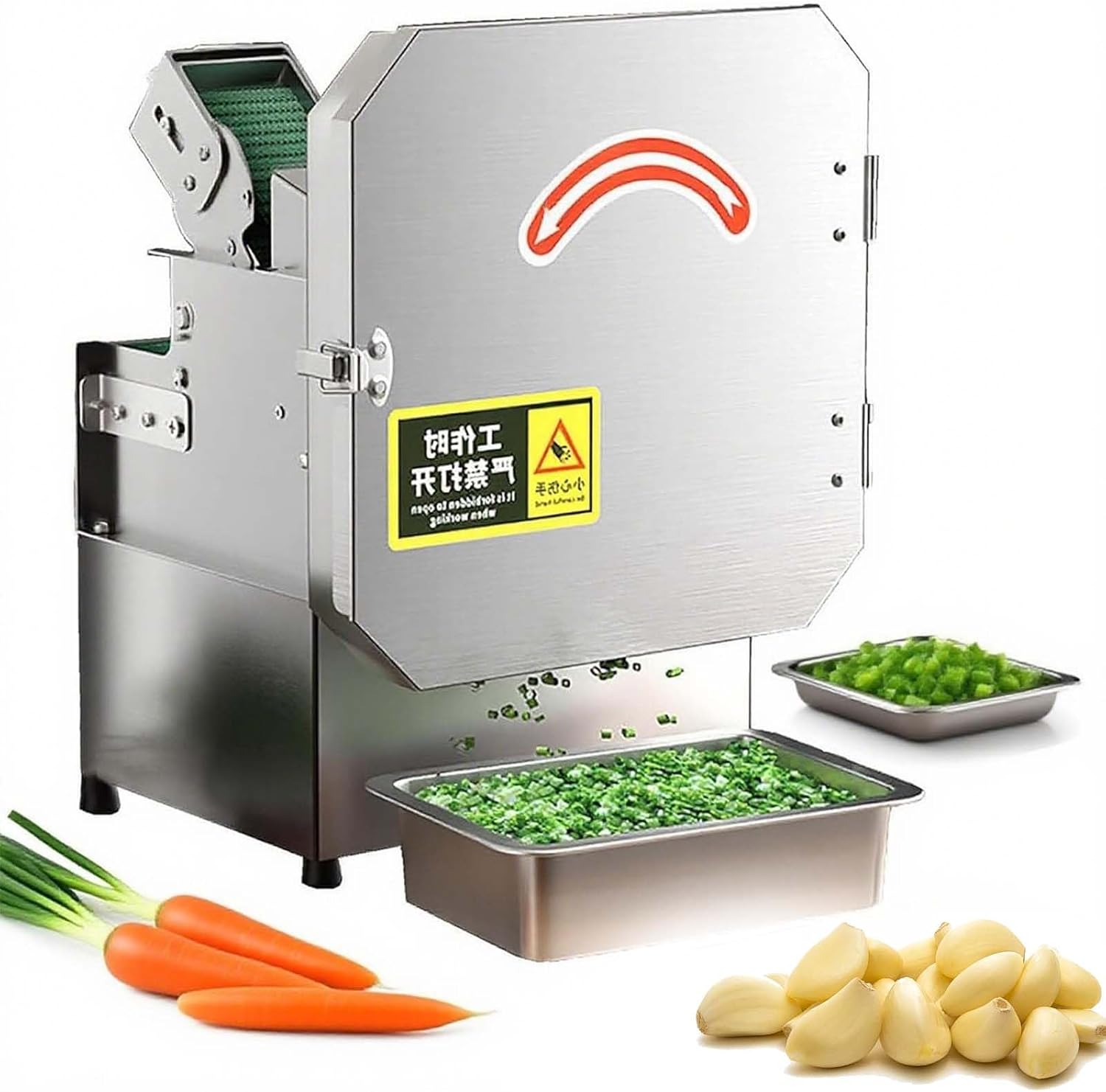 Electric Food Cutter for Vegetables and Fruits, 200W Multi-Purpose Chopper, 1.5-35mm Adjustable Thickness, Home Kitchen Vegetable Processor for Onions, Potatoes, Apples, Carrots