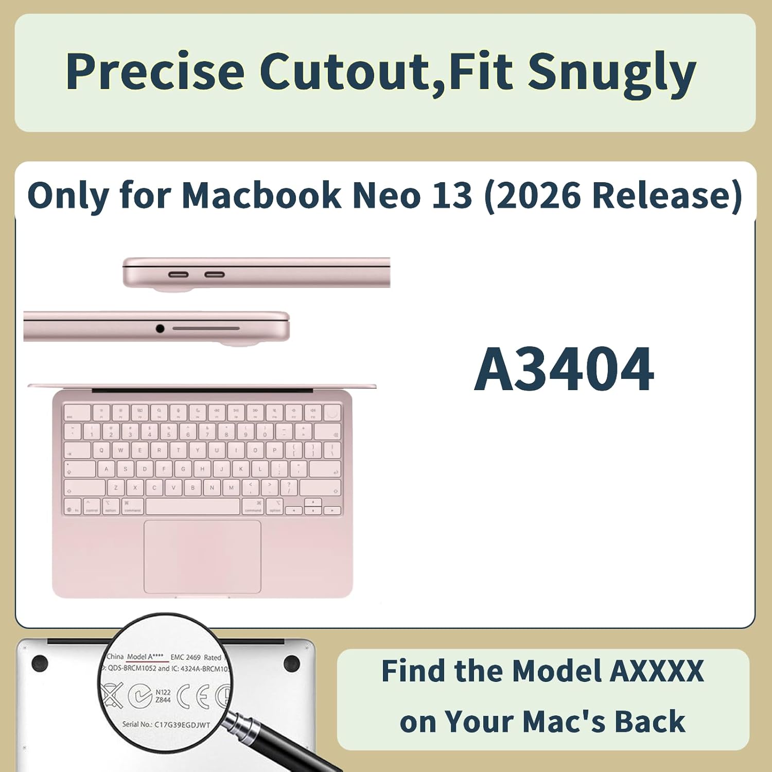 for MacBook Neo Case 13 inch with A18 Pro Chip (2026 Release Model A3404),Plastic Protective Laptop Hard Shell Case & Laptop Sleeve & Keyboard Cover,World Map