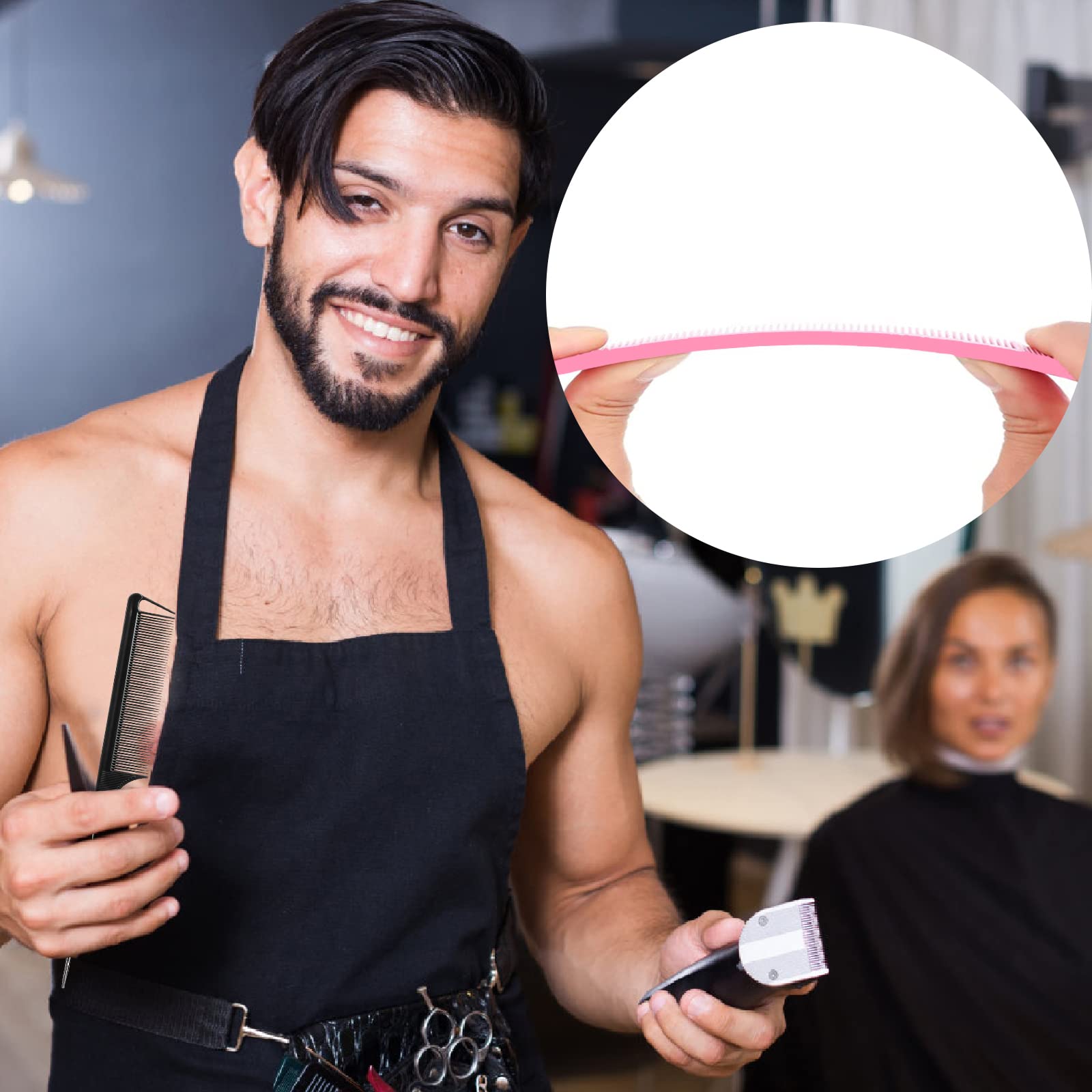 Peines de cola de rata: juego de 3 peines de cola de rata, peine de peluquería, peine de cola de rata, peine de separación para mujer, ideal para todo tipo de cabello (rosa)