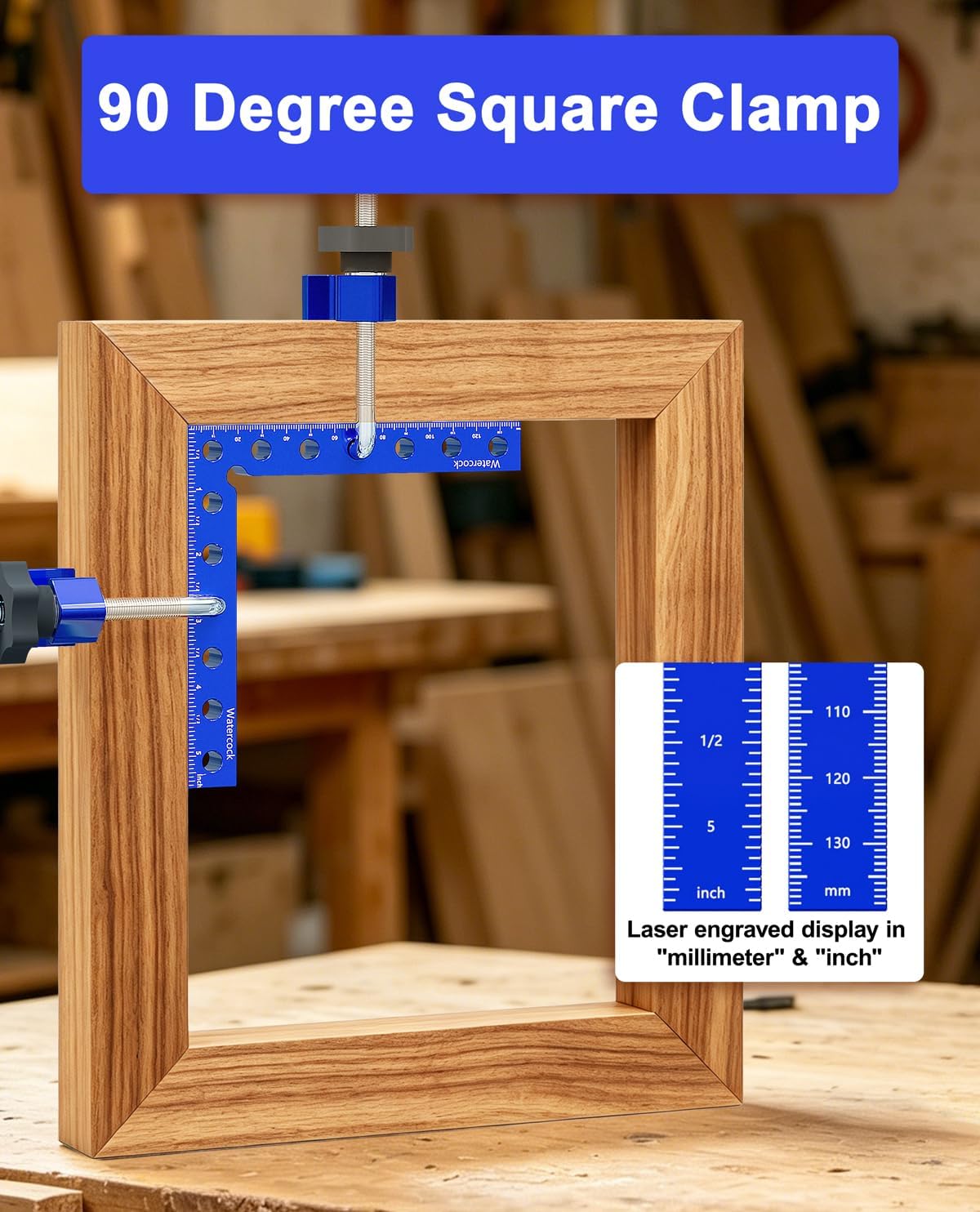 2PCS Corner Clamps for Woodworking, 90 Degree Aluminum Corner Clamps.