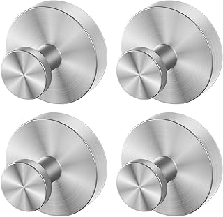 4 Peças de toalheiros sem perfuração, Gancho de ventosa para cozinha e banheiro, toalheiro reutilizável com ventosa, gan...