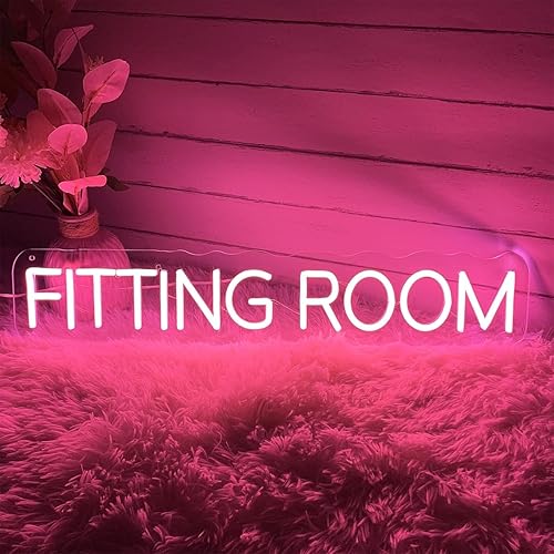 Fitting Room Neon Signs for Wall Decor Custom Light Up Neon Lights Lamp Room Bedroom Wall Indoor Decor Led Neon Sign Christmas Party Happy Birthday
