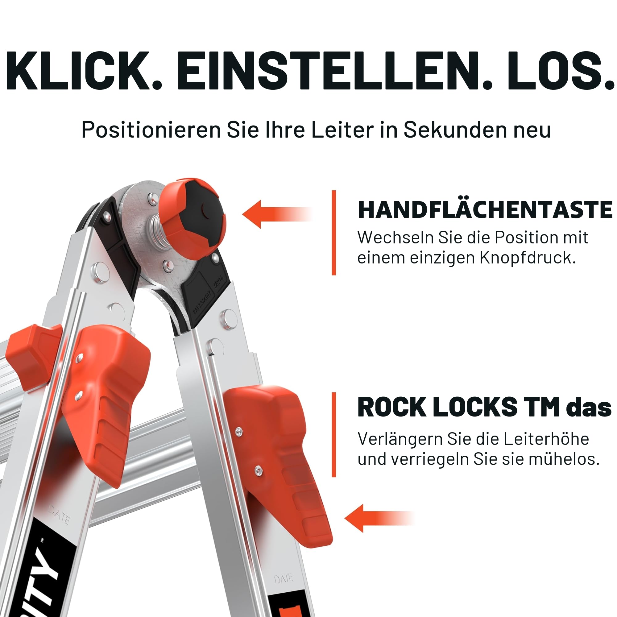 Little Giant Leitern, Velocity mit Rädern, M26, 7,9 m, Multi-Positionsleiter, Aluminium, Typ 1A, 136 kg Tragfähigkeit, (15426-001)