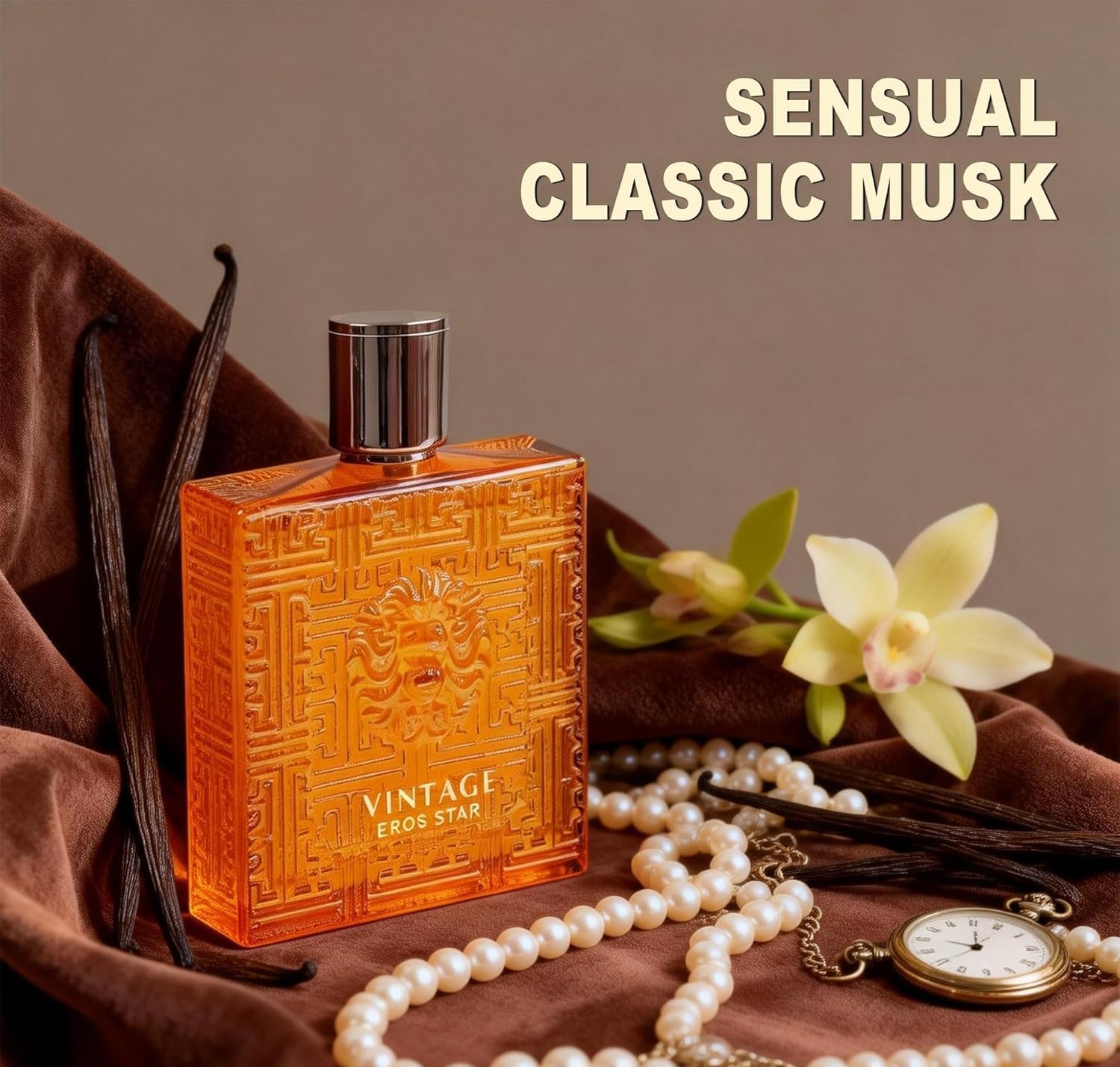 Vintage Heroes Men’s Cologne Set 2 Pack Orange Vintage Parfum – 3.4 Oz Eau de Parfum – Citrus Woody Leather Fragrance – Long Lasting Masculine Scent Gift for Men (Orange 2 Pack)