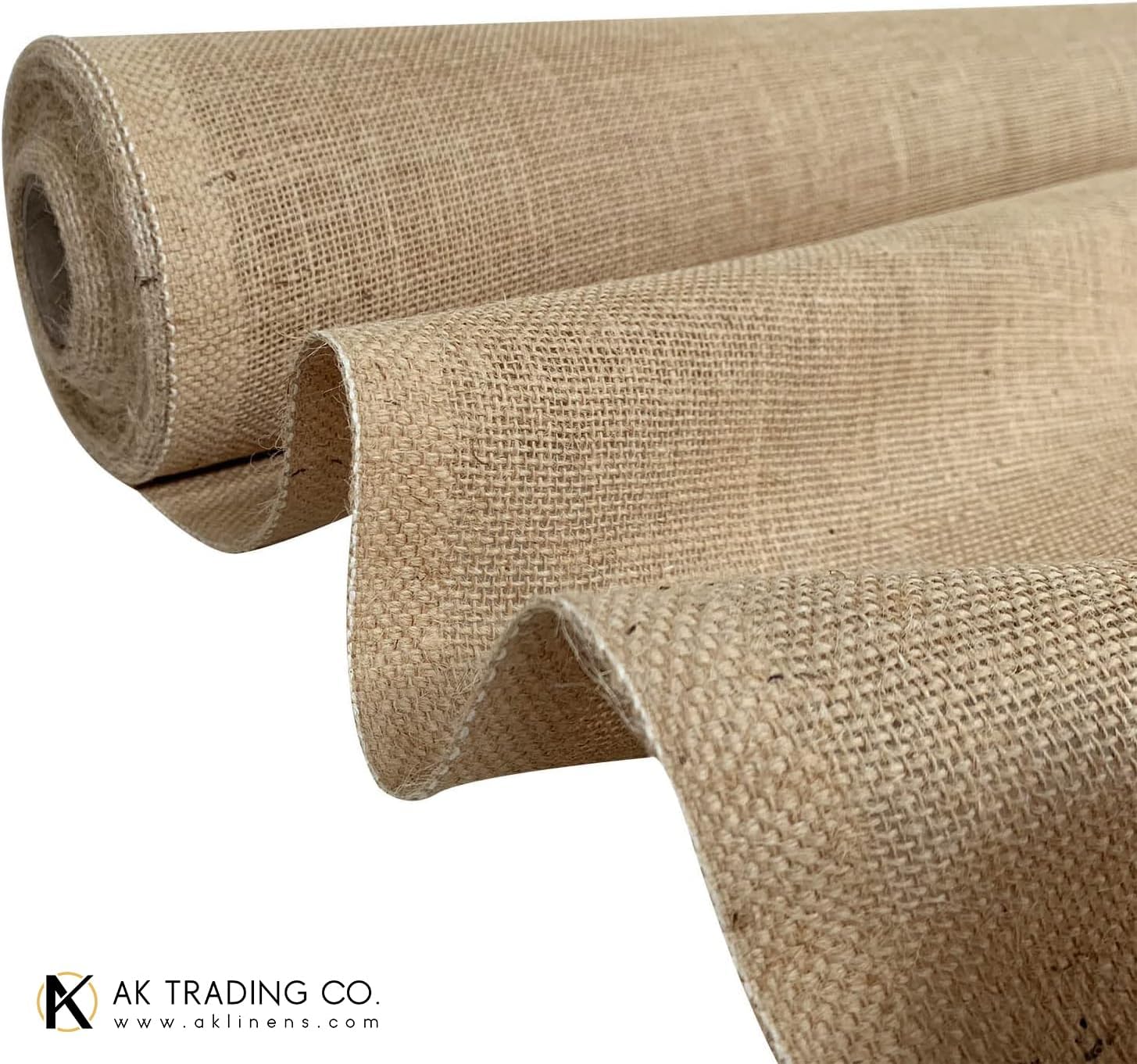 AK TRADING CO. 40" Wide Burlap Fabric 10oz Natural - Heavy Duty 100% Jute Material for Upholstery, Home Décor, Gardening, & Wedding Projects - Eco-Friendly & Biodegradable - 40 Inches x 10 Yards