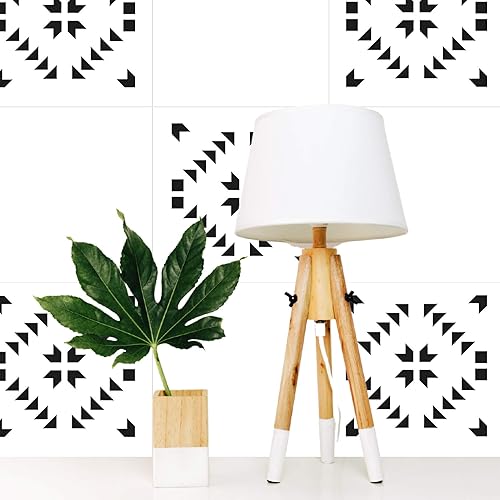 Miniatura 8 de Plantillas de azulejos aztecas, juego de cuatro plantillas reutilizables de 11.5 pulgadas en un moderno patrón de plantilla azteca, úsalo como