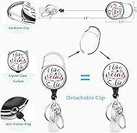 Vista 119 de Giancomics Black ID Badge Holder with Lanyard, Lanyards for ID Badges with Badge Reel Retractable Heavy Duty, Lanyard with ID Holder Keychain Clip