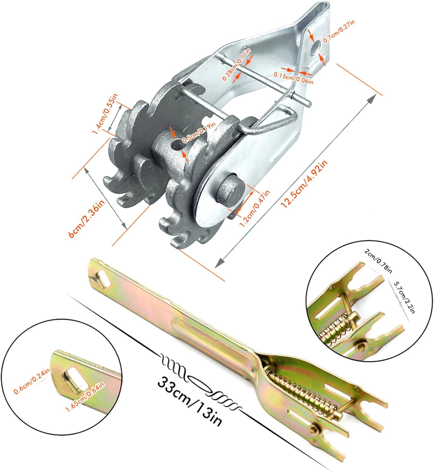 Fence Tensioner Ratcheting Handle Wire Strainer with Garden Tool Set for Agricultural Farm Fences Maintainence Spring Tensioner for Fence Installation