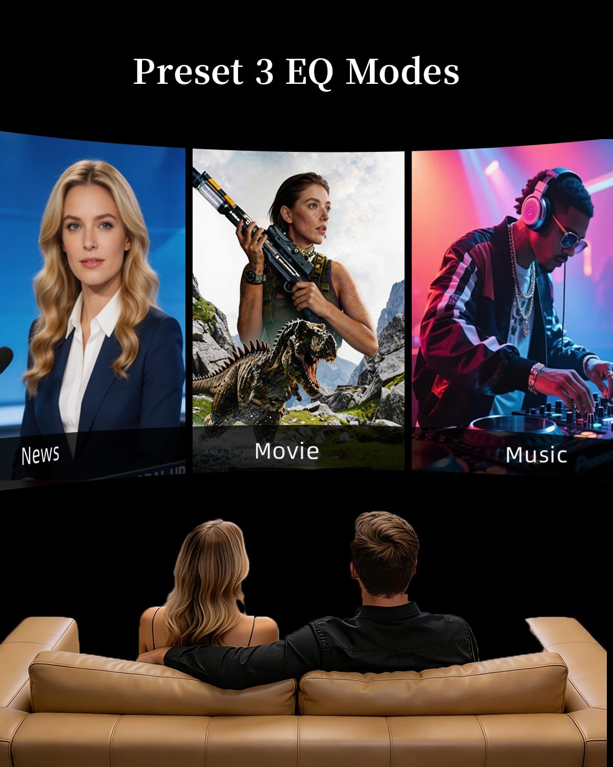 Barre de son pour Smart TV, barre de son, barre de son Bluetooth, avec optique/AUX/HD ARC, haut-parleurs Surround, système de son surround pour TV/PC/jeux/projecteurs, barre de son PC à