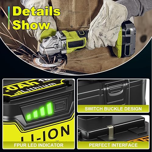 Miniatura 3 de LUMSING Paquete de 2 baterías de litio P108 de 7.0 Ah para Ryobi de 18 V, compatibles con batería Ryobi P102 P103 P104 P105 P107 P108 P109