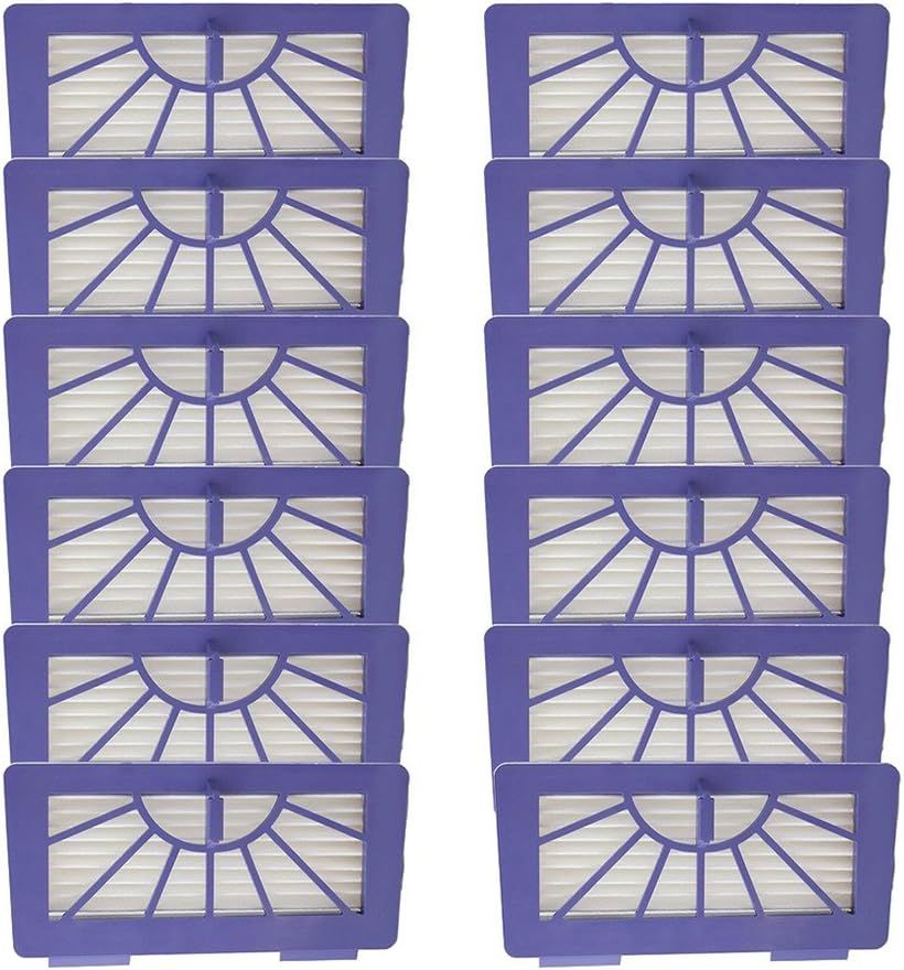 YTJ 12pcs HEPA Filter for Neato Vacuum Robot Cleaner (XV-21 XV Signature Pro XV-11 XV-12 XV-15), Replacement Filters Kit (945-0048) Pet & Allergy Filter *12-Pack*