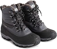 Vista 6 de Polar Suela impermeable para hombre, con forro de piel sintética totalmente forrada, botas de nieve duraderas para invierno