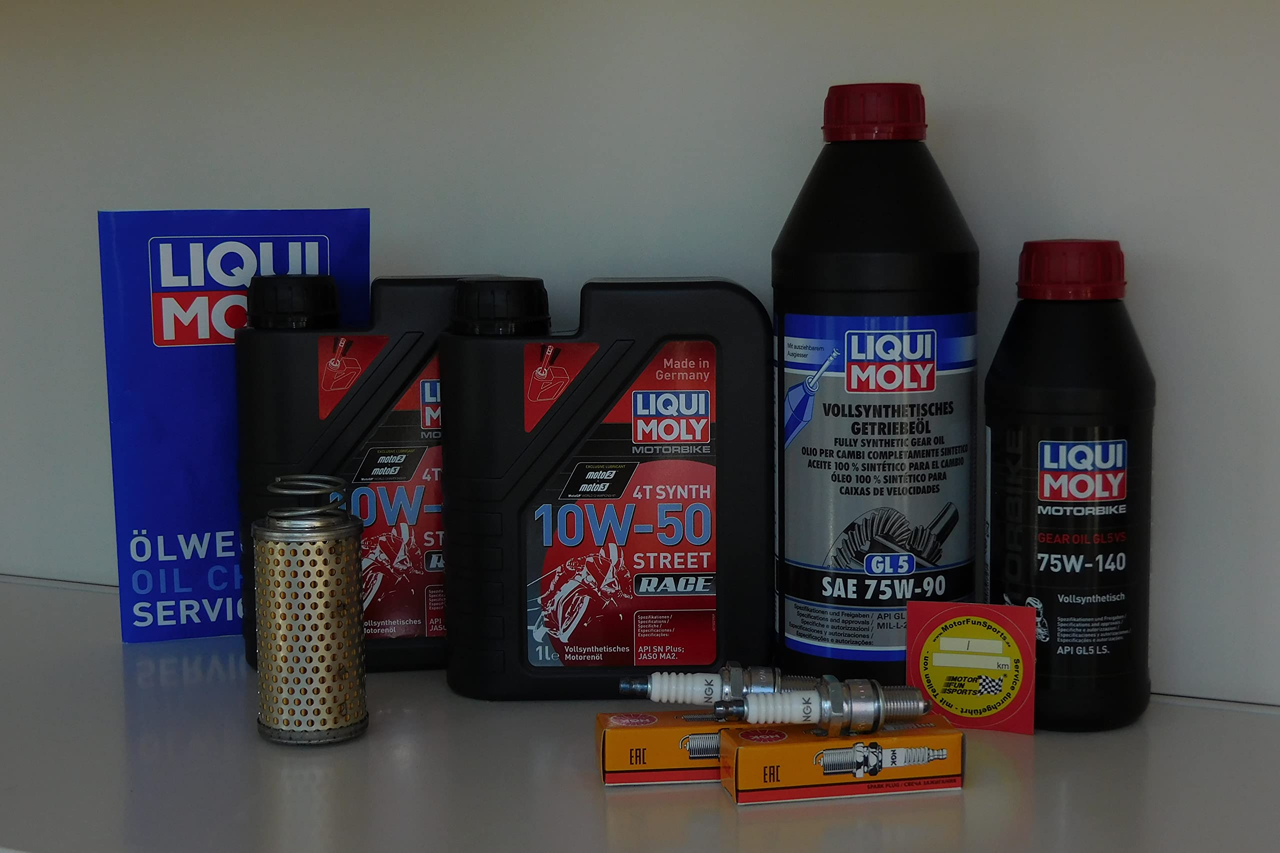 Juego de mantenimiento para moto Guzzi V65 Florida – Inspección de aceite bujía filtro