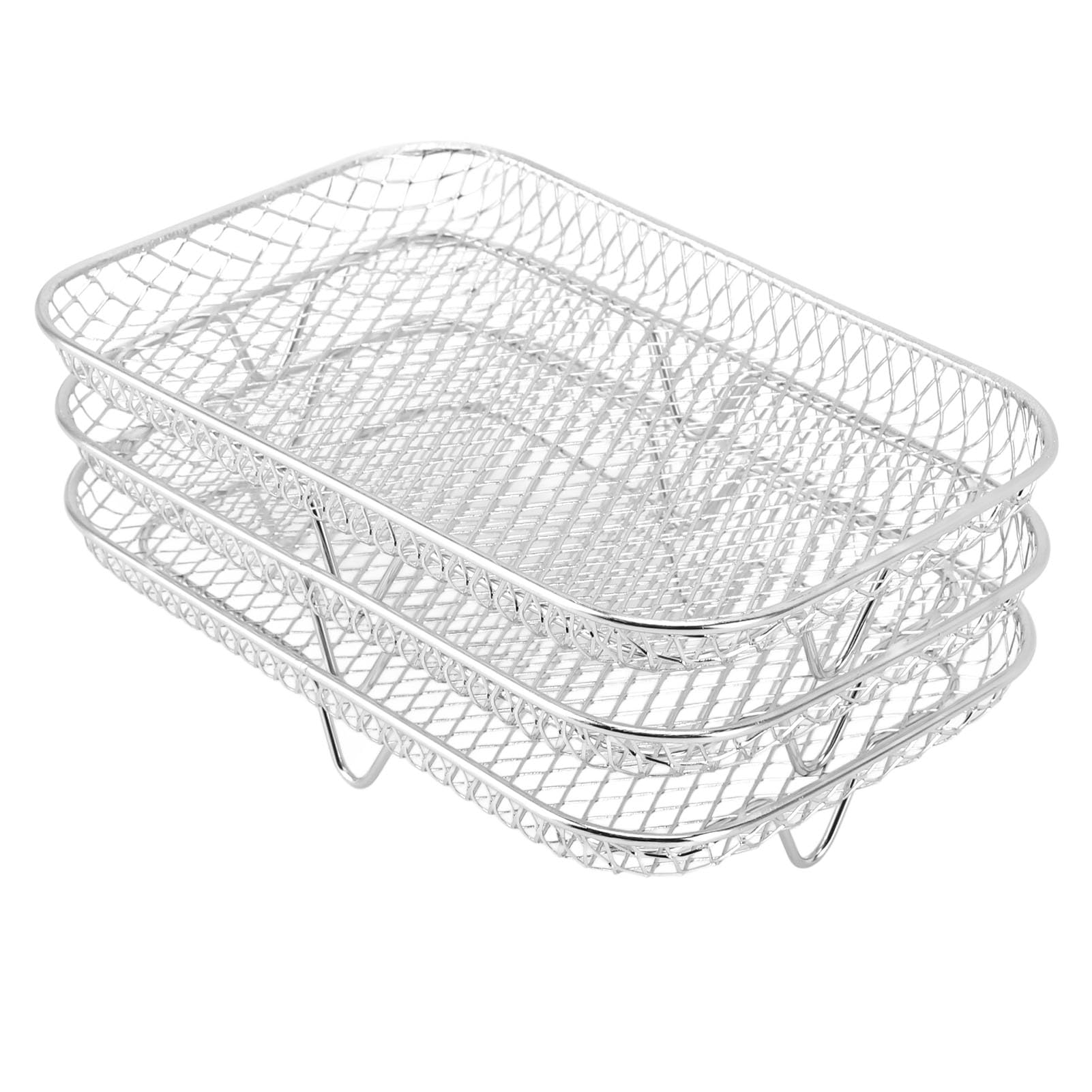 Air Fryer Rack, Cooling Rack Fryer Set Multi Layer Dehydrator Accessories (Rectangle (12 X 10 X 1.5cm / 4.72 X 3.94 X 0.59in))