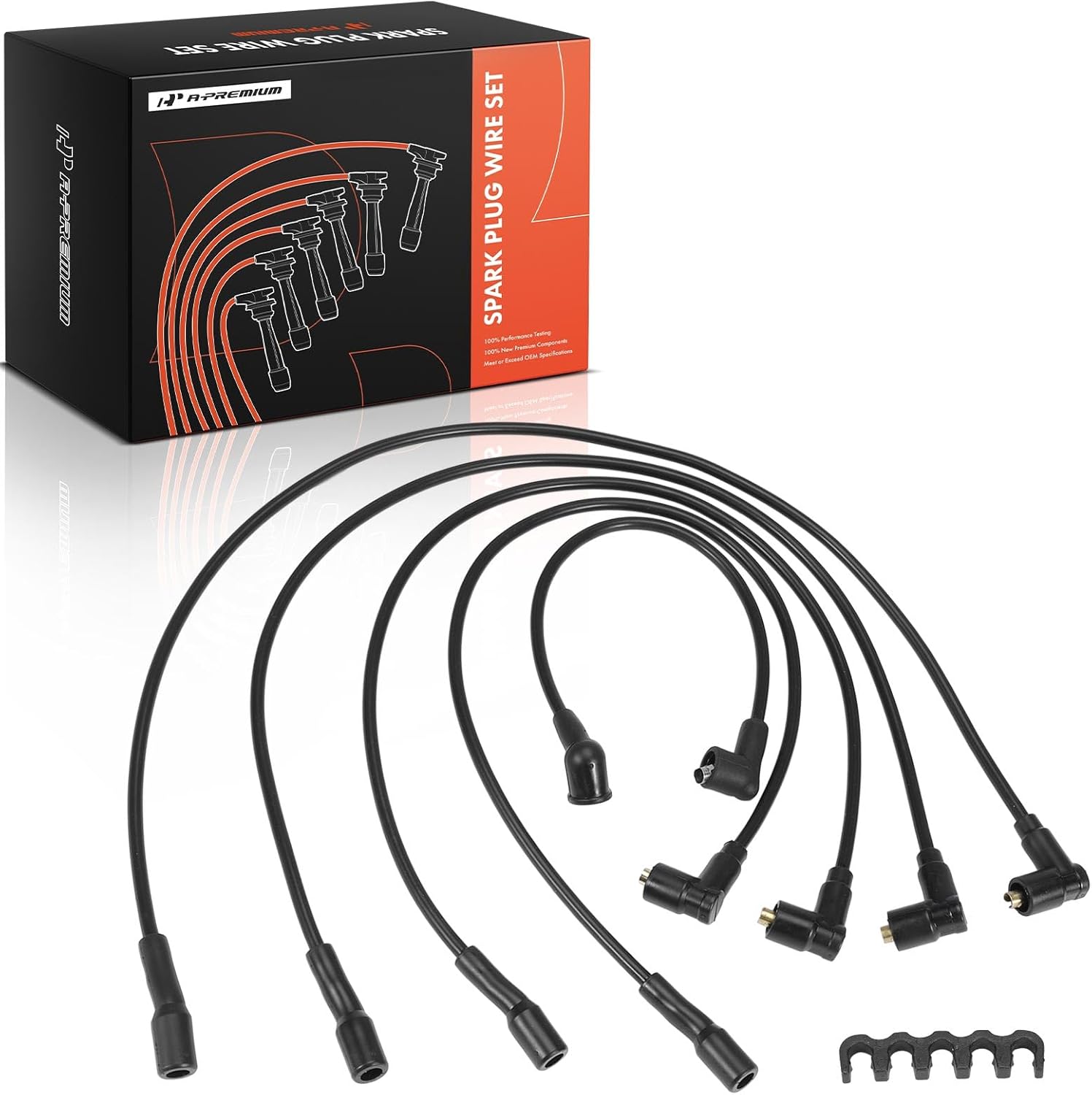 A-Premium Ignition Spark Plug Wires Set of 5 Compatible with International Harvester M Series Van M1100 M800 Post Office Scout II