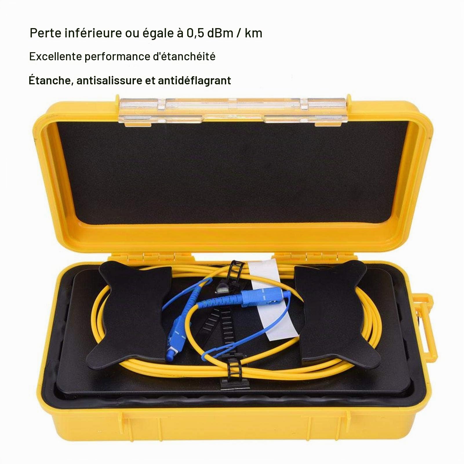 Boîte de Câble de Lancement OTDR Optique Eliminateur de Zone Morte à fibre optique de haute qualité SC/UPC-SC/UPC OTDR éliminateur de zone morte en mode unitaire 500M