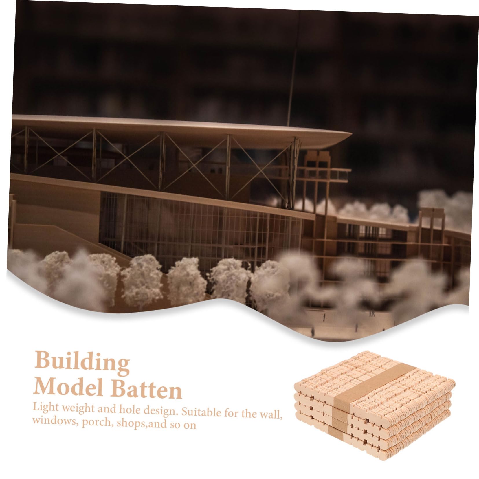 Lurrose 5stücke Handgefertigte Holzleisten Kreative Bastelmaterialien Aus Hochwertigem Holz Für Modelle Dekorationen Und Handarbeiten Für Feste Und Anlässe