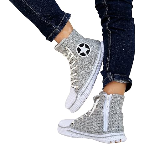 Handmade Valentine&#x27;s Day Slippers: Crochet House Slippers For Women & Men