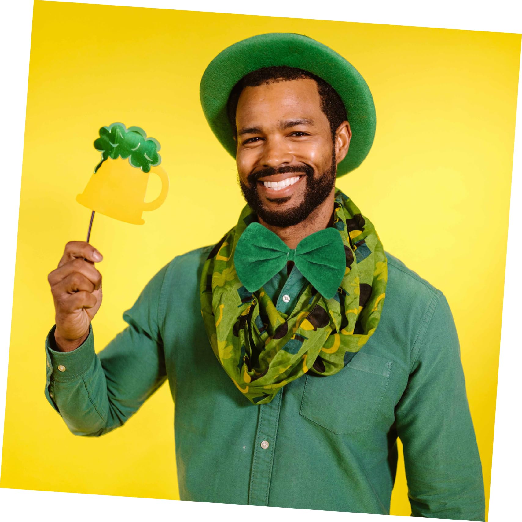 BESPORTBLE Corbata Verde Para Los Hombres Atar Tienes De Proba Para Menos Pajaritas Verdes Para Hombre Trébol Calle. Corbata De Lazo Del Día De Patricks Corbatas De Hombre Tela Green