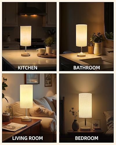 Miniatura 9 de Lámpara de mesa inalámbrica, junto a la cama, regulable, táctil, temporizador, 2700 K, dormitorio, portátil, LED, inalámbrica, recargable, funciona