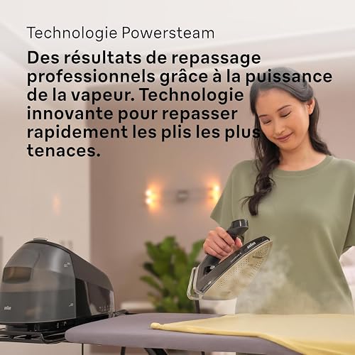 Braun CareStyle 5 Centrale Vapeur avec technologie FreeGlide 3D, Débit de Vapeur 150 g/min, Chauffe rapide, Mode iCare, Repassage vertical, Réservoir d'eau amovible de 2 L, 2400 W, Noir, (IS5249BK) - 5