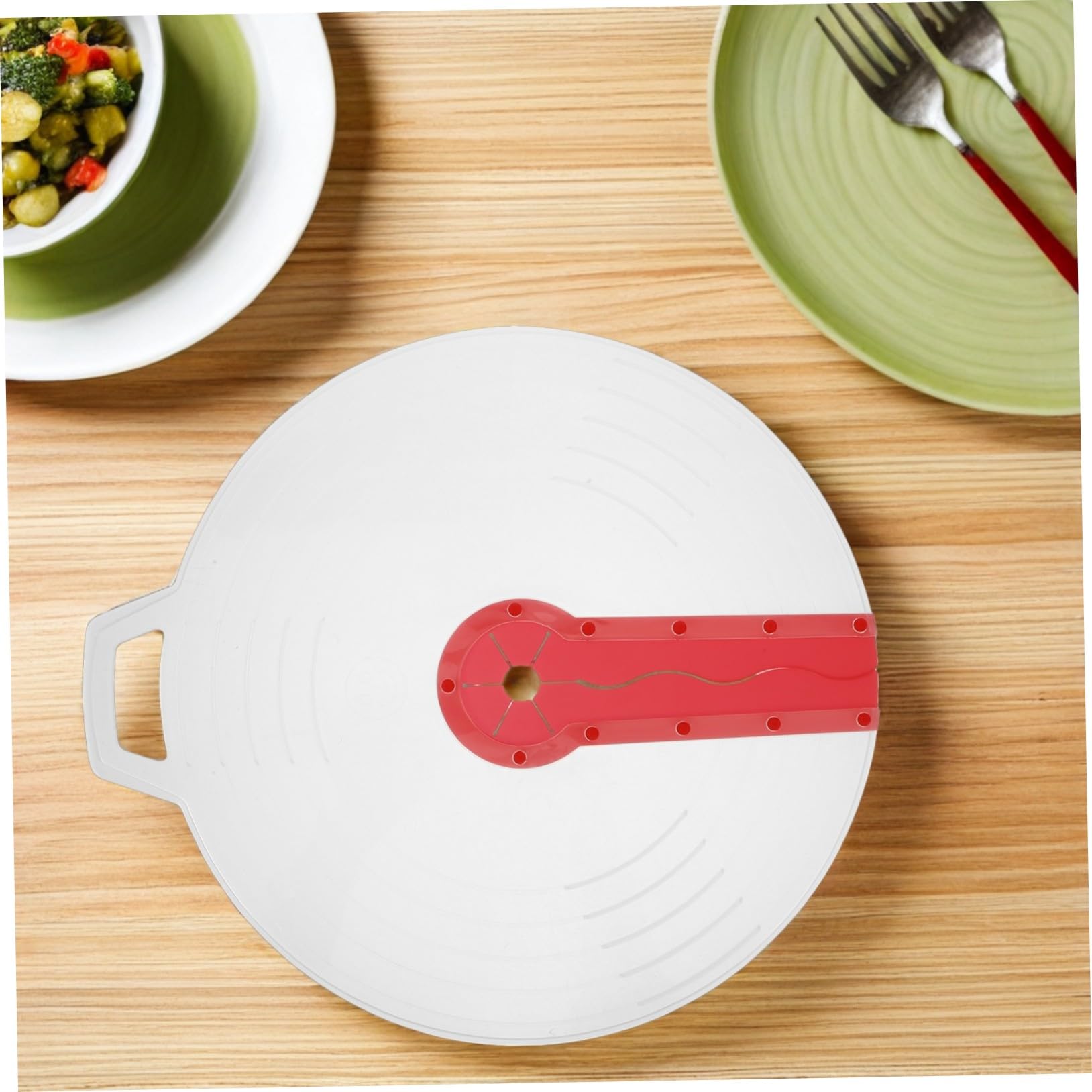 4 Pezzi Coperchio Antispruzzo per Ciotola da Montare Uova e Panna Rosso Protezione Leggera e Facile da Installare per Mixer Manuale e Ciotole Standard