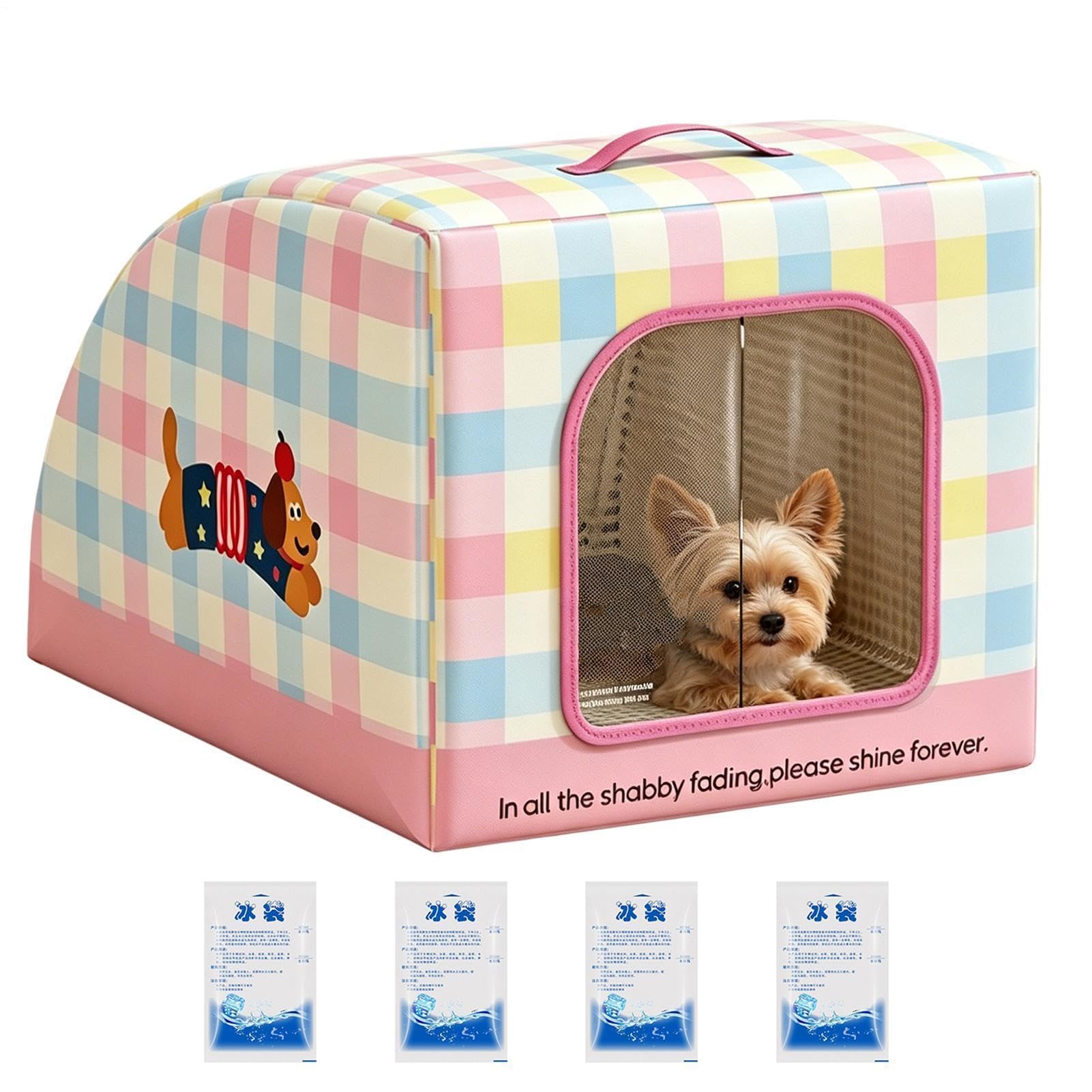 Cooling Cat Bed, Summer Pet House, Portable Insulated Bed With Handle