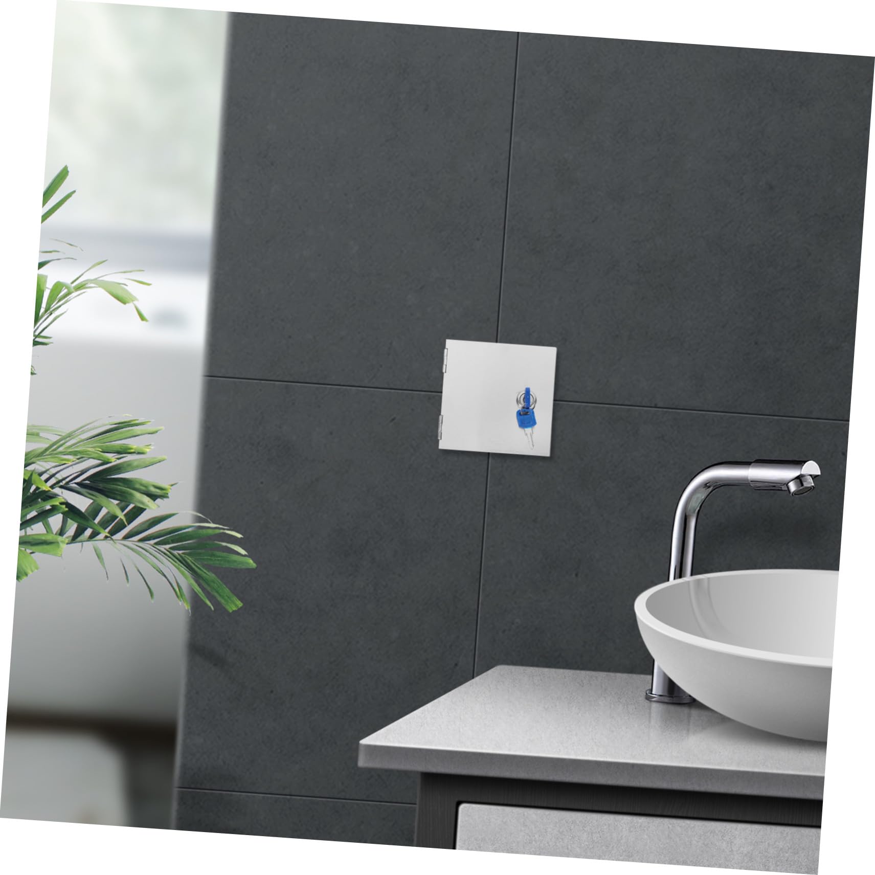 Caja Protectora Para Enchufes De Exterior De Acero Inoxidable Resistente La Intemperie Con Cerradura Antirrobo Cubierta Para Caja Eléctrica Seguridad Infantil y Uso Versátil Interi