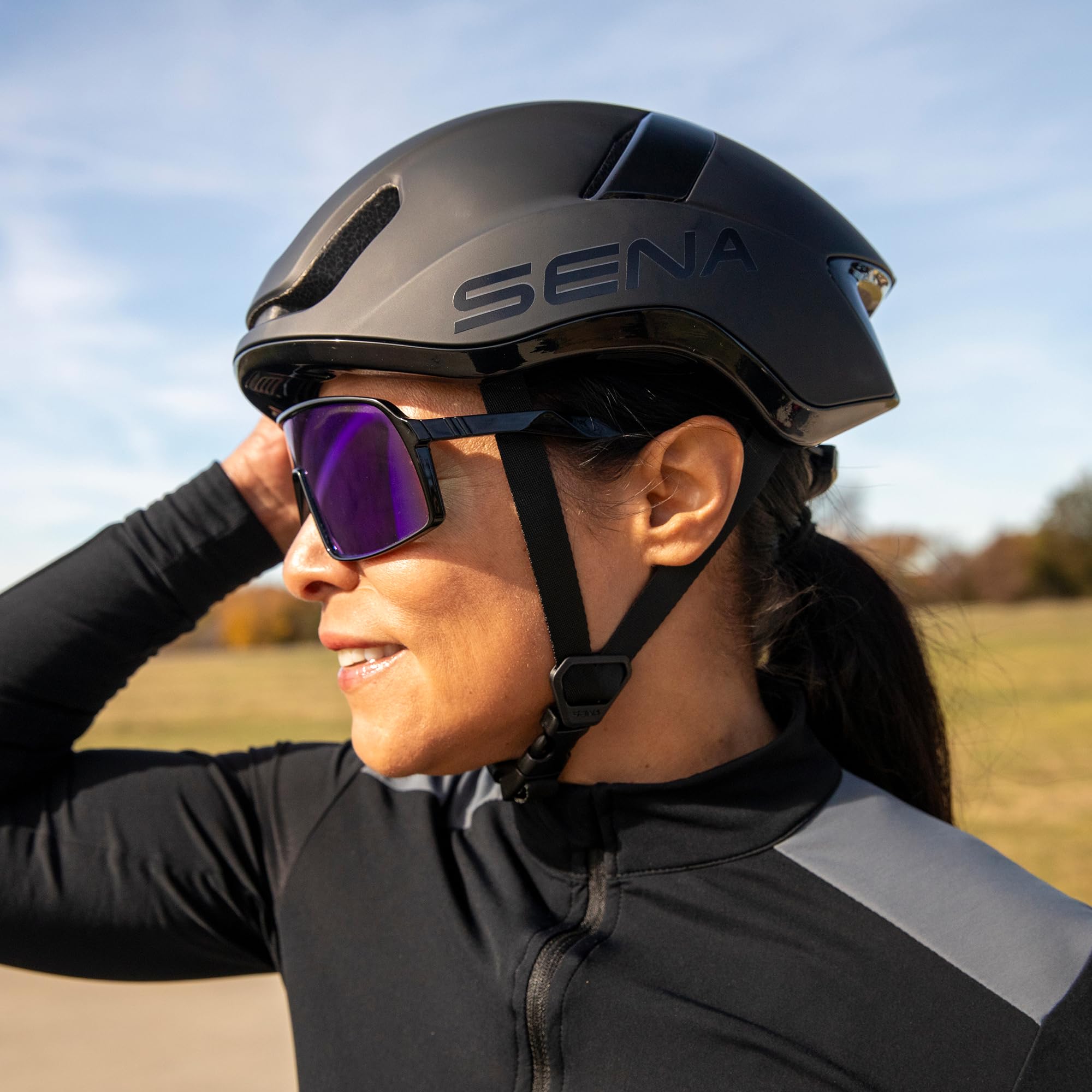 Sena S Casco de ciclismo de carretera con Mesh Intercom