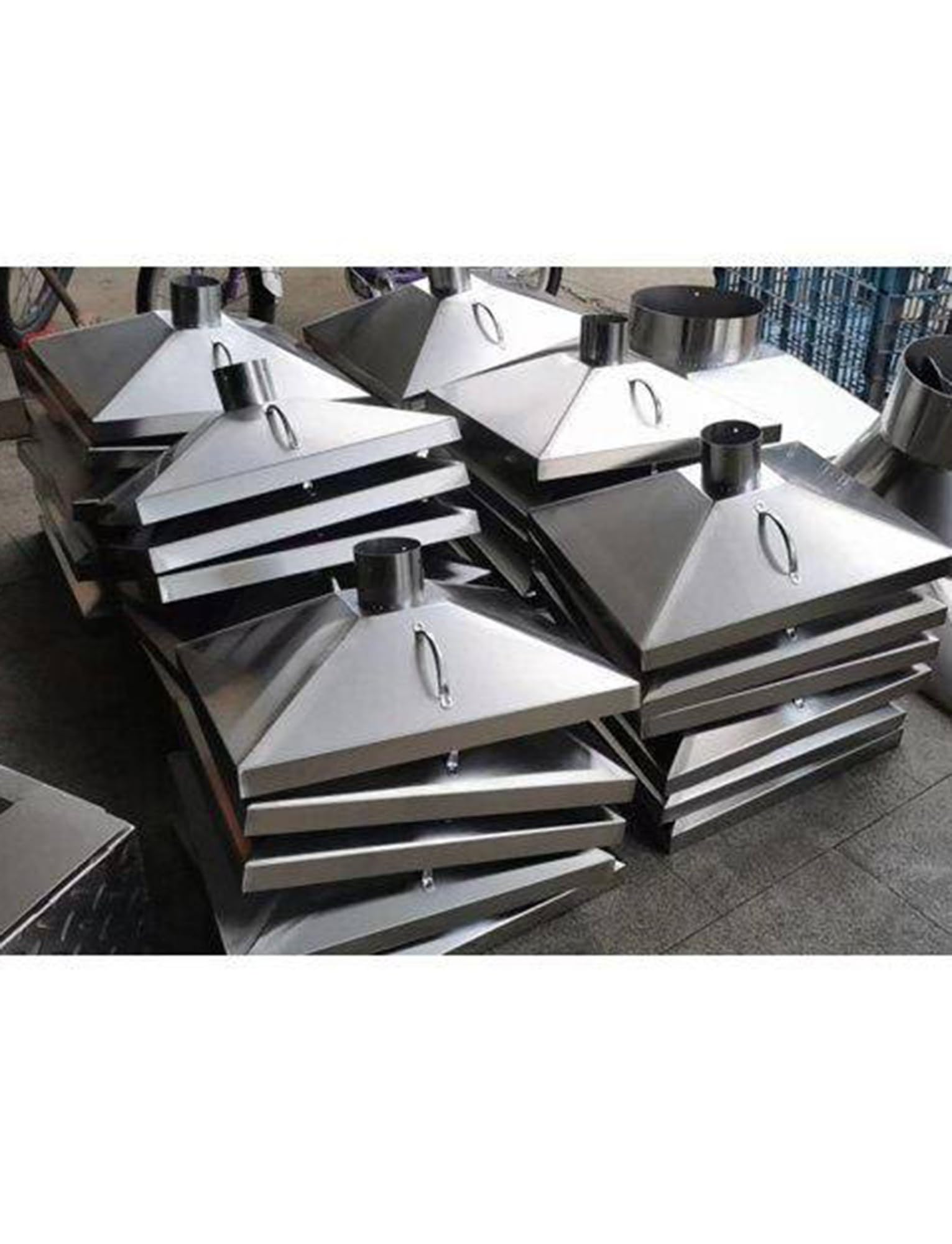 Cappa di aspirazione in acciaio inossidabile – Raccolta efficace della polvere, ventilazione migliorata for cucine, fabbriche e officine – Presa d'aria di livello commerciale(160mm/6.3in,40x50cm)