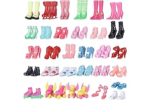 30 Pairs Kids Barbie Doll Shoes Set