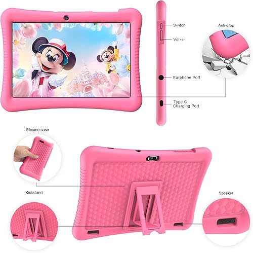 Miniatura 6 de MOOKIA Tableta para niños de 10 pulgadas Android 13 Tablet para niños 3-12 Quad Core 3+32GB Cámara dual GMS certificado WiFi Tablet control parental