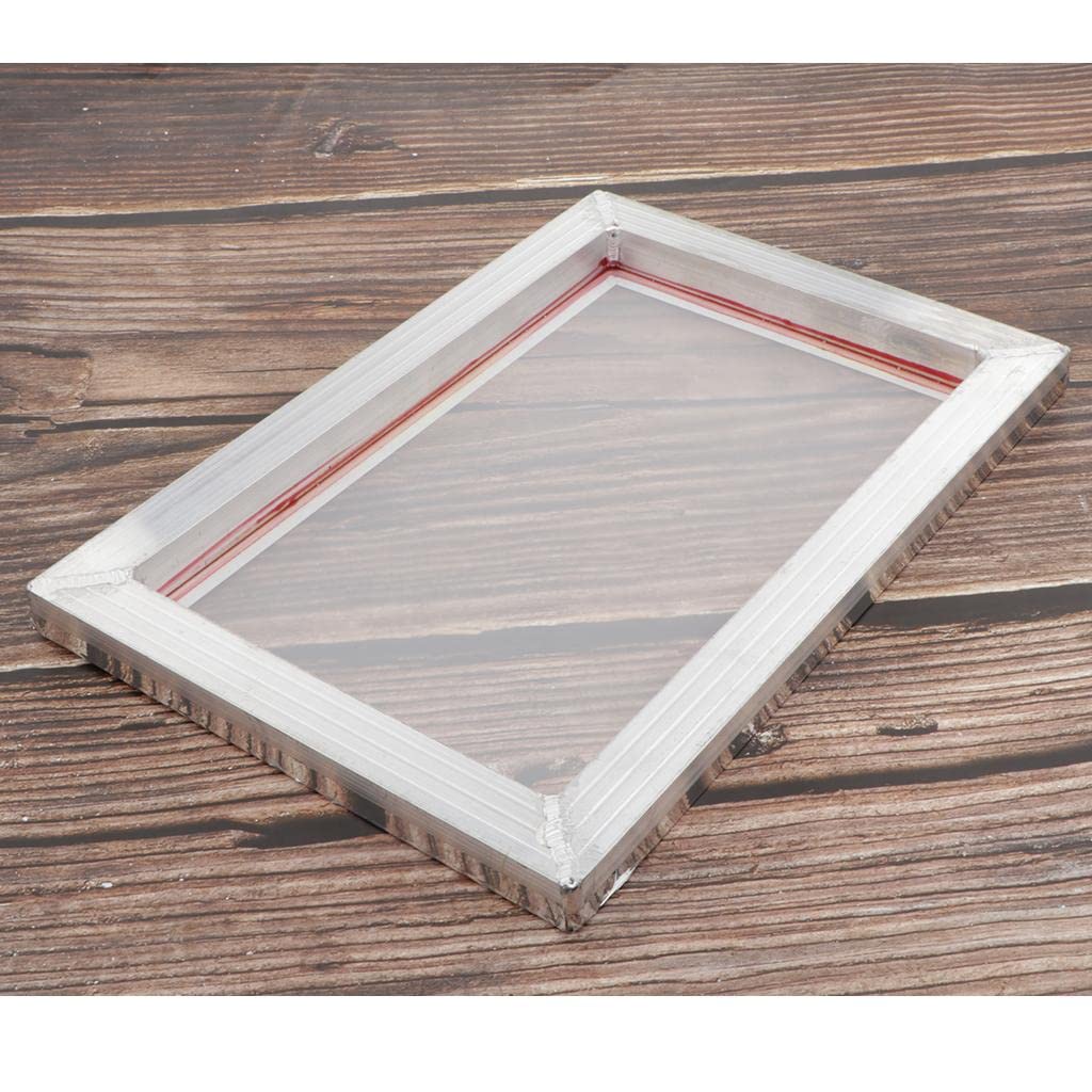 Sharplace Cadre de Sérigraphie en Aluminium avec Maille 77T, 90T, 120T, 20x30cm 77T