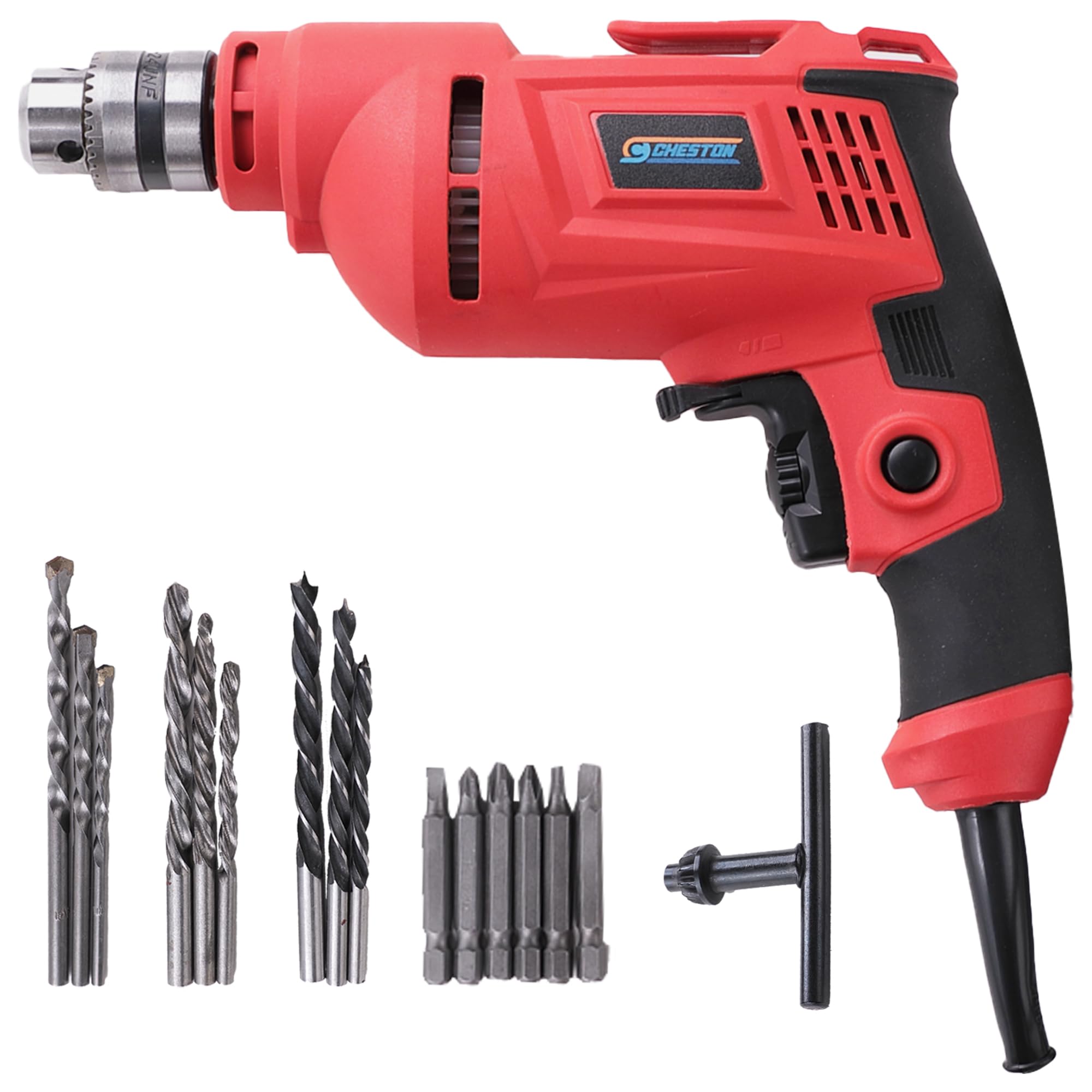 Cheston 10mm Drill Machine for Home Use | 750W 10mm Chuck 2200RPM Variable Speed | Reversible Drill Kit |Drill Kit Set with Accessories 3 Wall Bit, 3 Wood Bit, 3 Metal Bits + 6 Drill Bit Set Included (B0CFY1YT5D) Amazon Price History, Amazon Price Tracker