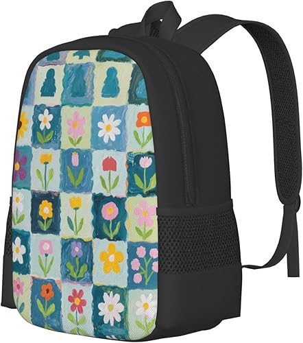 Miniatura 2 de Cute Cartoon Flowers Notebook Backpack Fits 15 Inch Laptop Work Backpack Backpacks For Computer