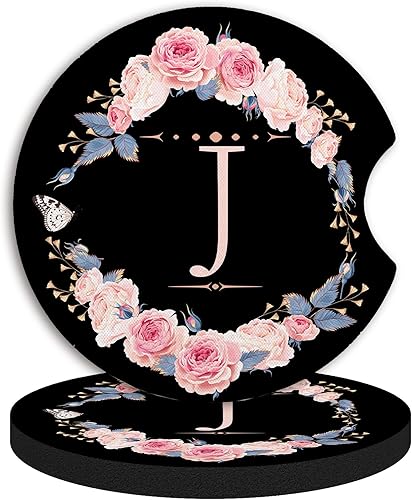 2 posavasos de neopreno universales absorbentes con muesca para dedo, accesorios de automóvil para interiores de mujeres y hombres, 2.75 pulgadas